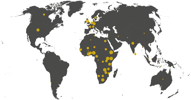 Map of respondents